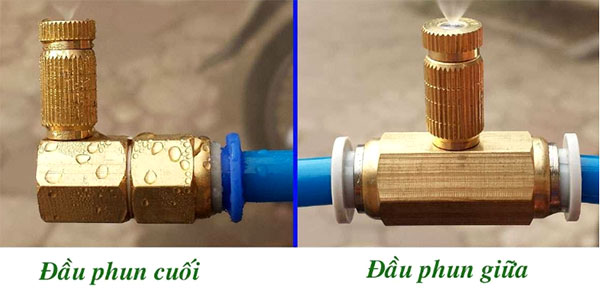 Đầu béc phun cuối và giữa