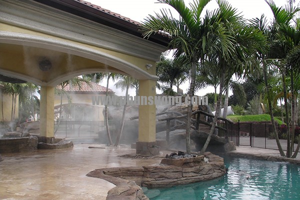 Phun sương Hawin được sử dụng cho sân vườn hồ bơi