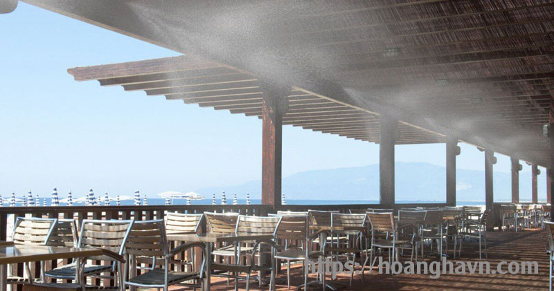 hệ thống phun sương quán cafe